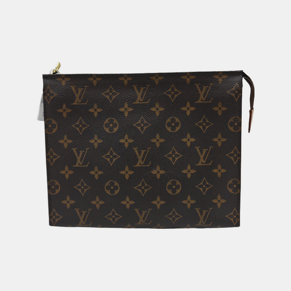 TOILET POCKET 26 Monogram Coated Canvas Brown