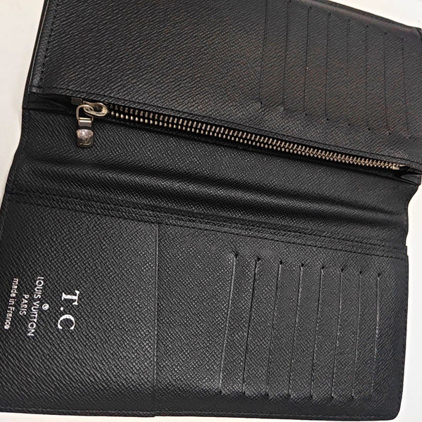 BRAZZA Damier Graphite Coated Canvas Black Wallet