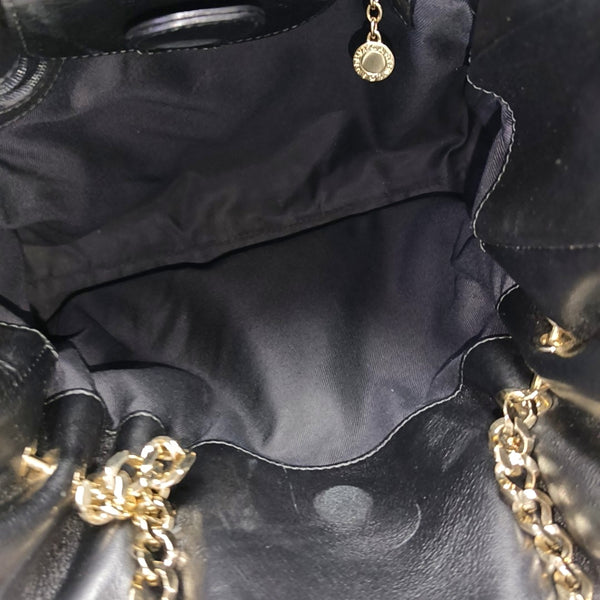 Fabric Top Handle Bag Gold