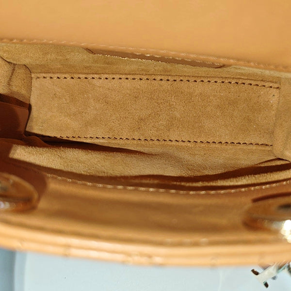 Lady Dior Super Mini Cannage Lambskin Brown