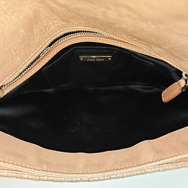 Miu Délice Quilted Lambskin Beige