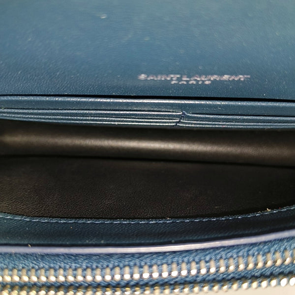 Authenticated pre-owned KATE WOC Velvet Blue - Shoulder Bag at Looply