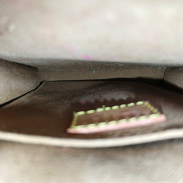 SAC PLAT Mini Monogram Coated Canvas Brown