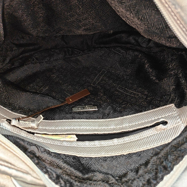 Nylon Shoulder Bag Silver