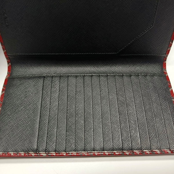 Coated Canvas Wallet Red