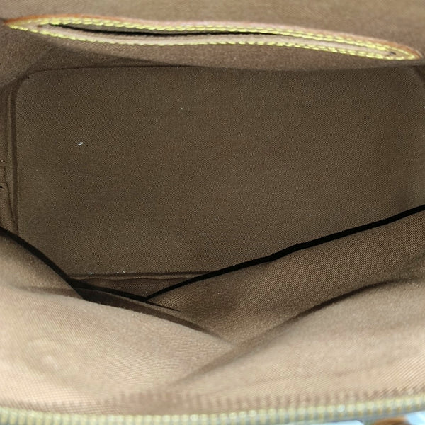ALMA PM Monogram Coated Canvas Brown