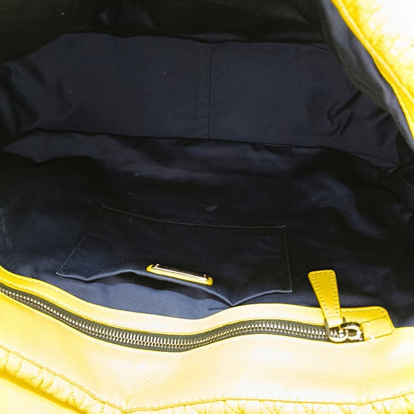 Quilted Lambskin Shoulder Bag Yellow