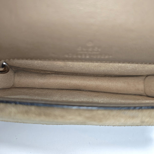 Dionysus Super Mini Monogram Coated Canvas Beige