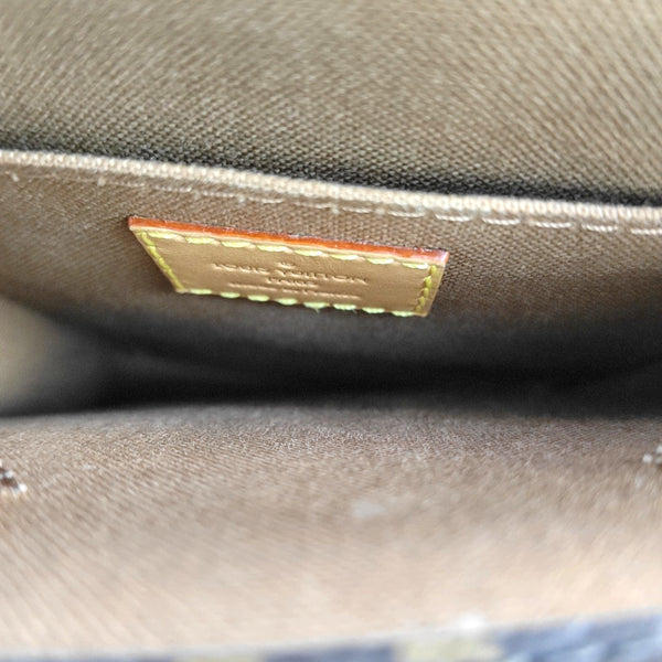 SAC PLAT Mini Monogram Coated Canvas Brown