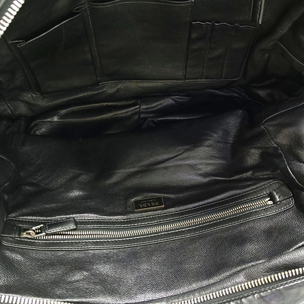 Lambskin Top Handle Bag Black