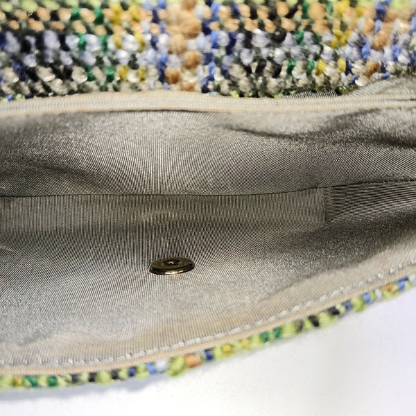 Quilted Wool Shoulder Bag Multicolor