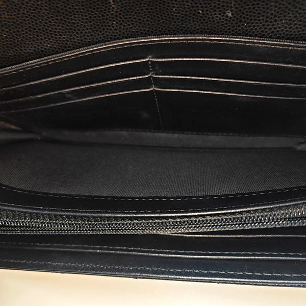 Cartera Boy Chanel de Piel de Becerro Granulada Acolchada Negra