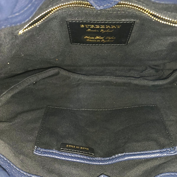 Calfskin Shoulder Bag Blue