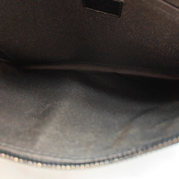 Monogram Coated Canvas Clutch Black