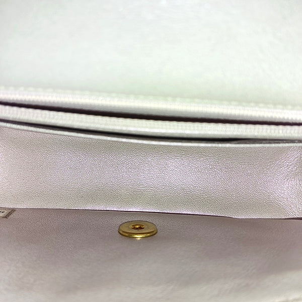 Quilted Lambskin Shoulder Bag White