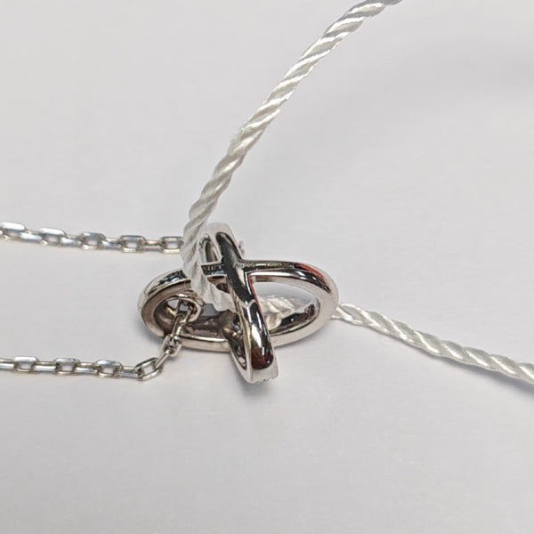 Jeux De Liens 18k White Gold Silver Necklace