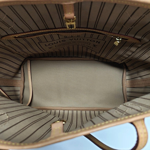 NEVERFULL MM Monogram Coated Canvas Brown