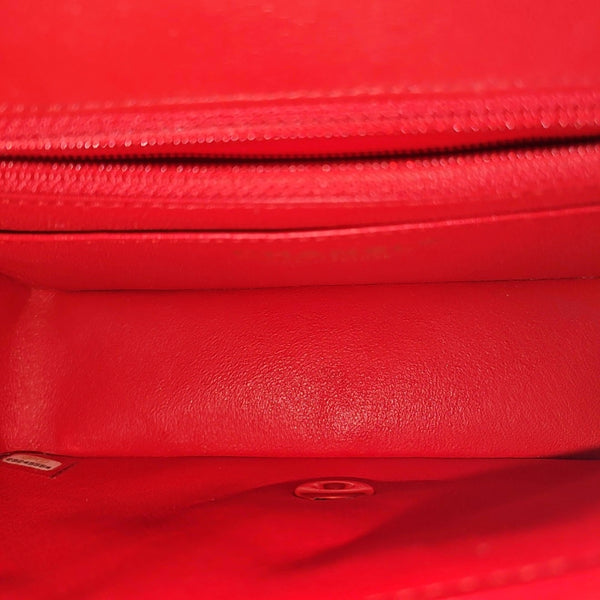 CLASSIC FLAP Mini Quilted Patent Leather Red