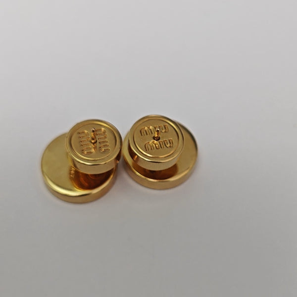 Metal Black Stud Earrings