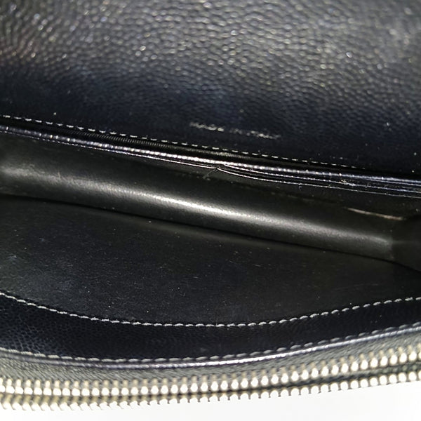 MONOGRAM Chevron Calfskin Black