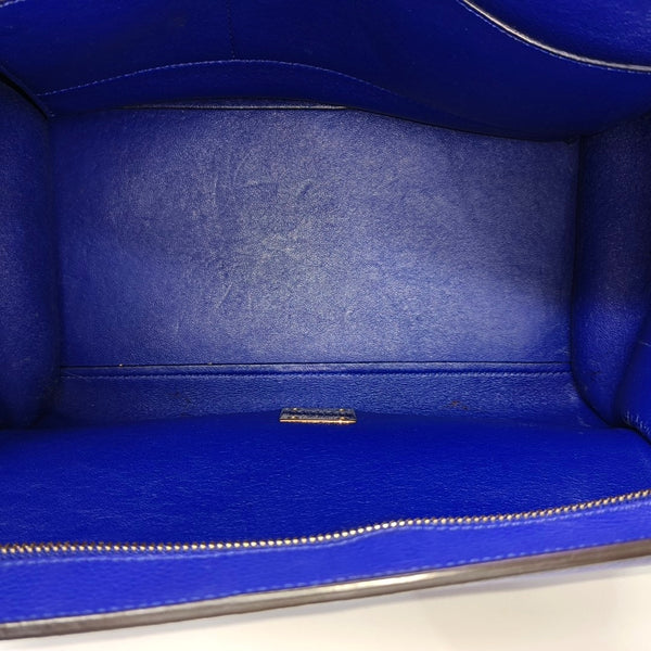 TRAPEZE Medium Calfskin Blue