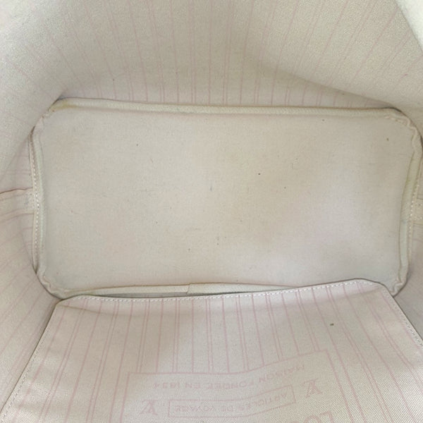NEVERFULL MM Damier Azur Coated Canvas White