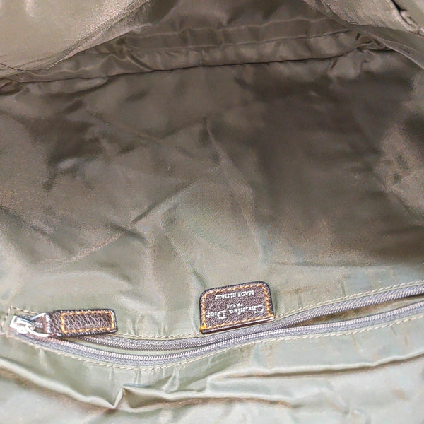 Oblique Canvas Shoulder Bag Beige