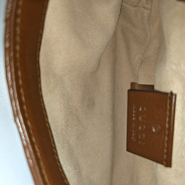 GG Marmont Mini Quilted Calfskin Brown