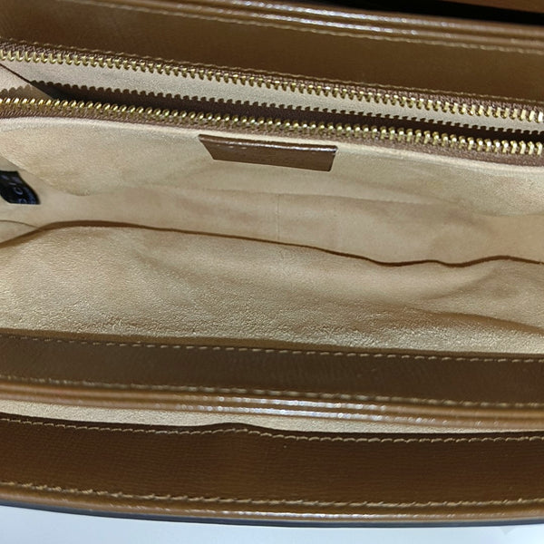 Horsebit 1955 Medium Monogram Coated Canvas Beige
