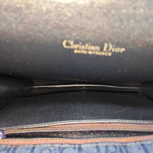 Oblique Canvas Shoulder Bag Blue