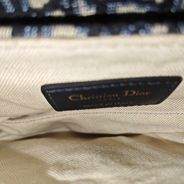 Saddle Mini Oblique Canvas Blue