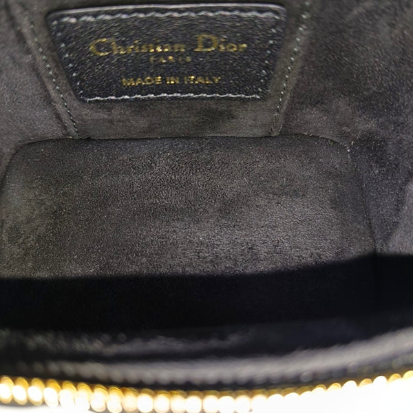 Lady Dior Super Mini Cannage Lambskin Black