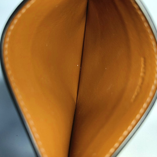 Coated Canvas Card Holder Brown