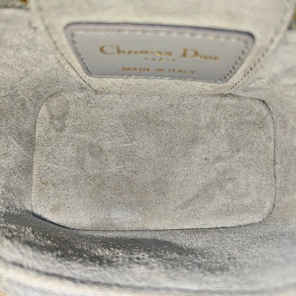 Vanity Lady Dior Super Mini Cannage Lambskin Gray