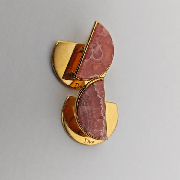 Metal Pink Stud Earrings