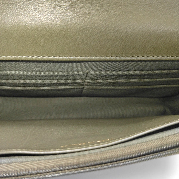 WOC Quilted Lambskin Green
