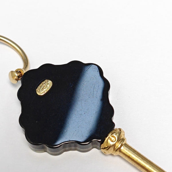 CC Logo Metal Gold Earrings