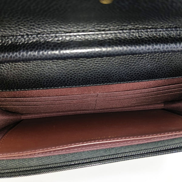 WOC Quilted Grained Calfskin Black