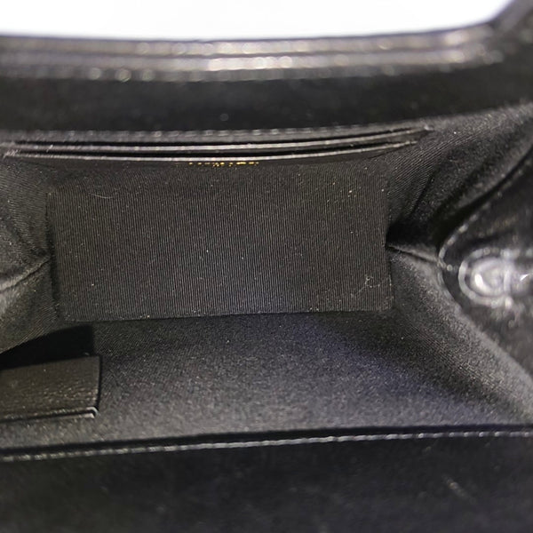 Quilted Lambskin Shoulder Bag Black