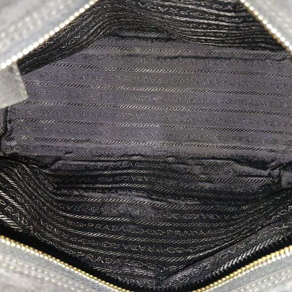 Chain Tote Quilted Nylon Black