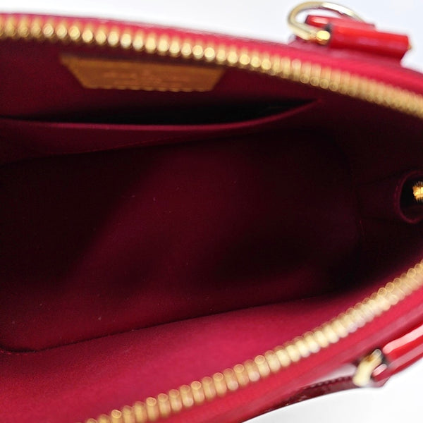 ALMA BB Monogram Patent Leather Red