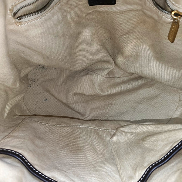 Coated Canvas Tote Bag Beige