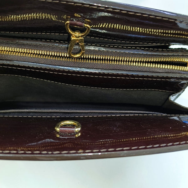 Monogram Patent Leather Shoulder Bag Red