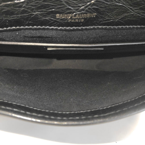 NIKI Small Chevron Calfskin Black