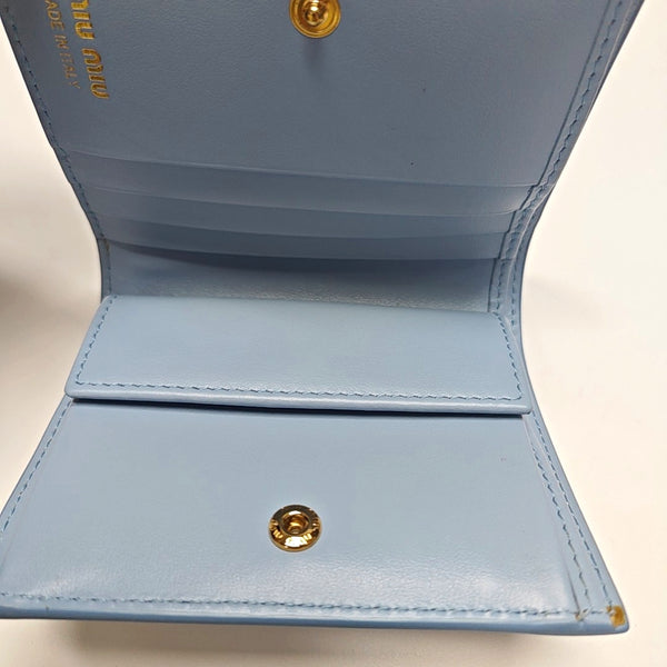 Madras Calfskin Blue Wallet