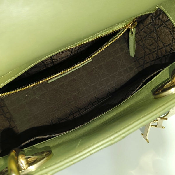 Lady Dior Small Cannage Lambskin Green