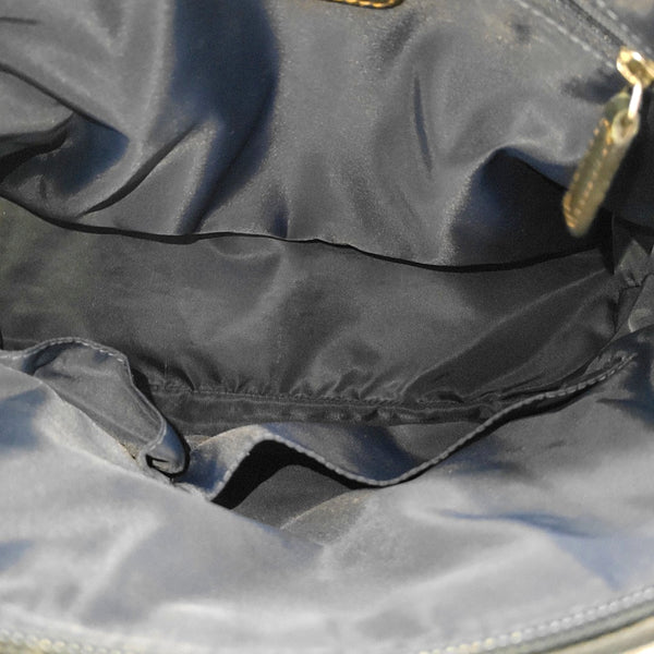 Oblique Canvas Top Handle Bag Beige