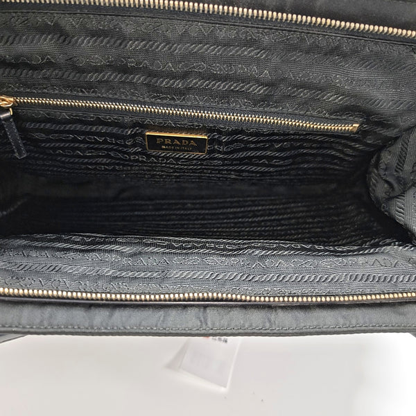 Nylon Top Handle Bag Black