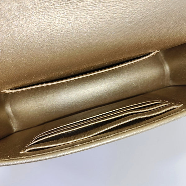 Matelassé Mini Quilted Lambskin Gold