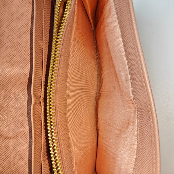 Fiocco Bow Saffiano Calfskin Pink Wallet